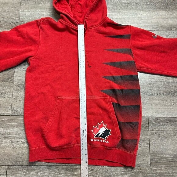 Nike Hoodie Mens M Red Team Canada Pullover Sweatshirt Ice Hockey Sawtooth - Picture 6 of 6